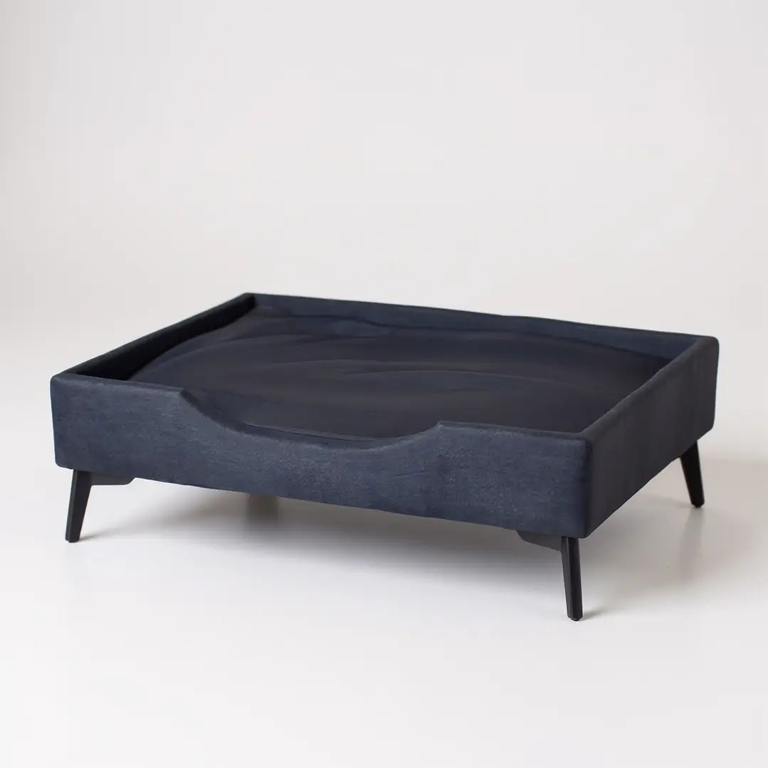 CAMA DE MASCOTAS - TALLA XL EXTRA (110X80 CM) / PATA METALICA 12 CM (NEGRO) - 2