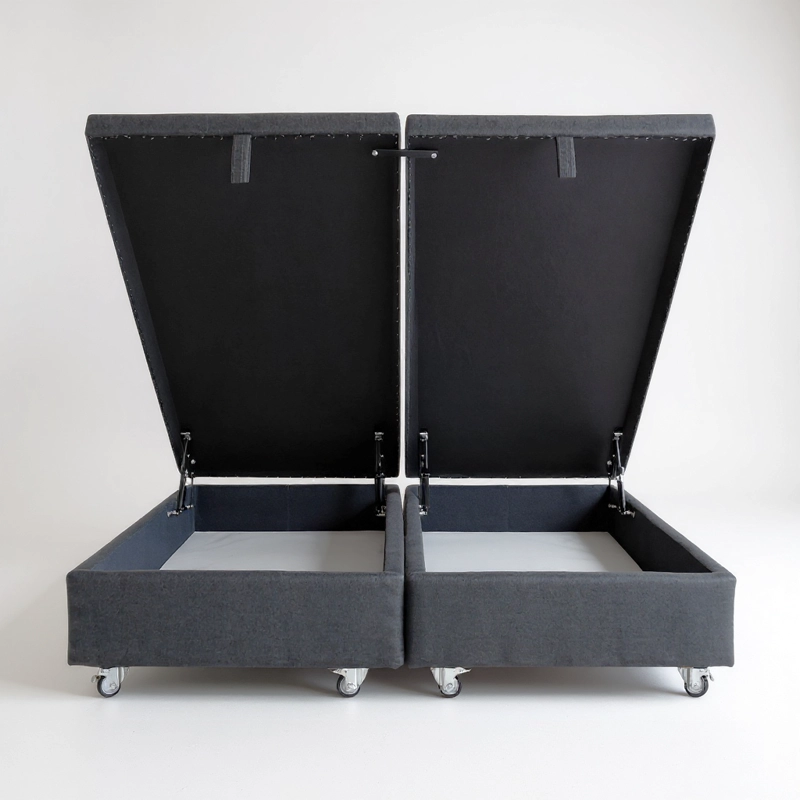 BASE CAMA BAUL FULL DIVIDIDA L200 (GRIS) / RUEDAS DELUXE CON FRENO / CON REFUERZO - 1
