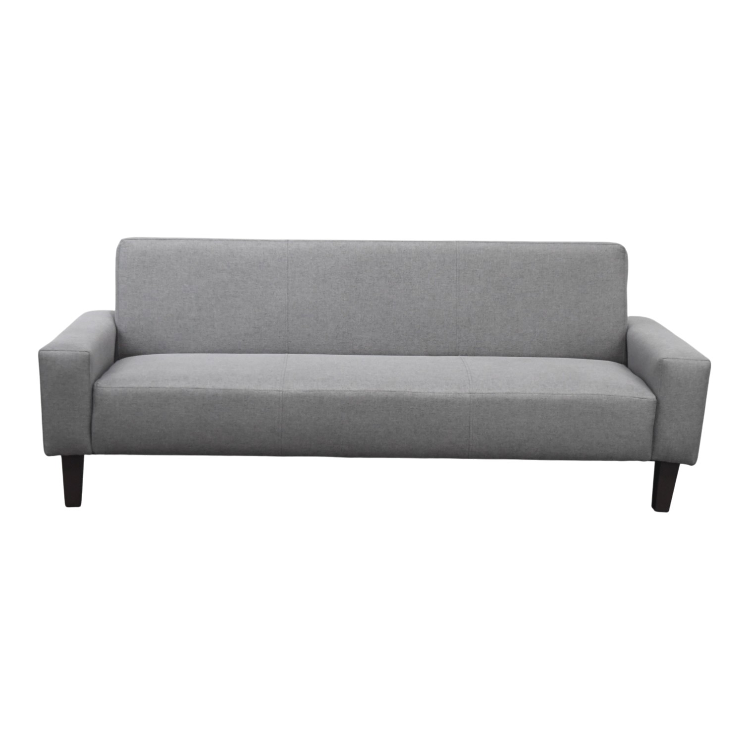 FUTON SOFA CAMA 3 CUERPOS TAPIZ GENOVA - CON REPOSABRAZOS (GRAFITO) - 2