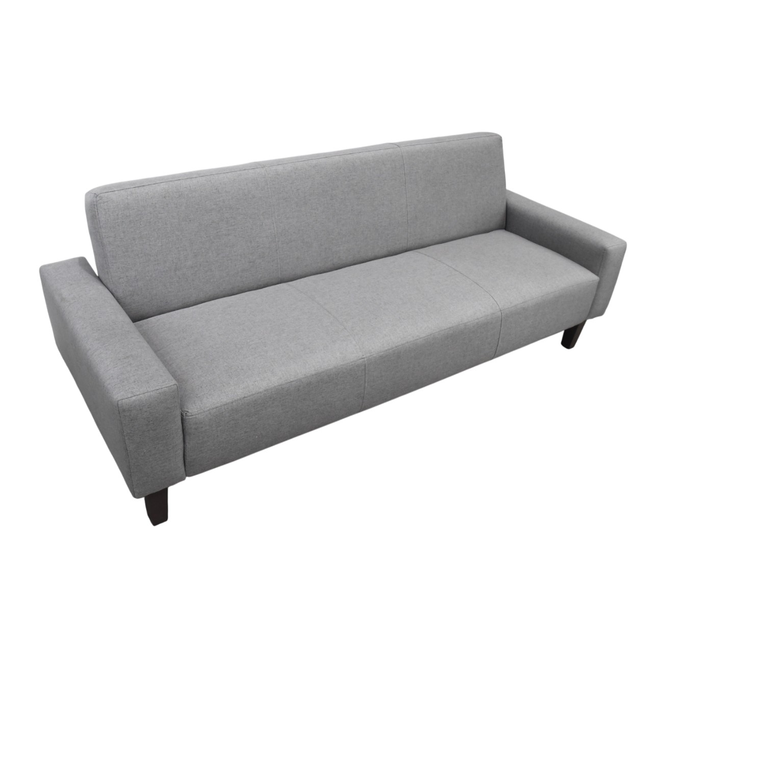 FUTON SOFA CAMA 3 CUERPOS TAPIZ GENOVA - CON REPOSABRAZOS (GRAFITO) - 3