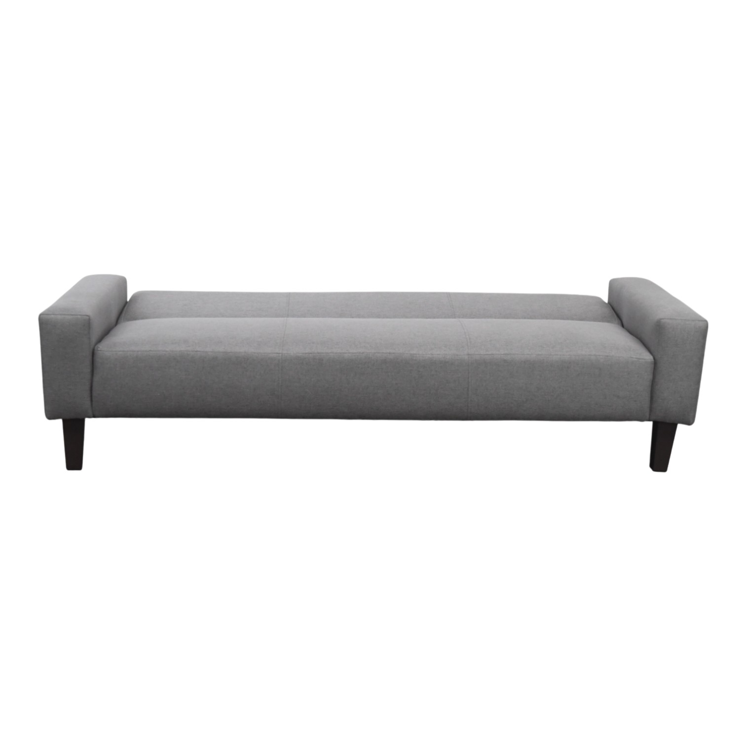 FUTON SOFA CAMA 3 CUERPOS TAPIZ GENOVA - CON REPOSABRAZOS (GRAFITO) - 4