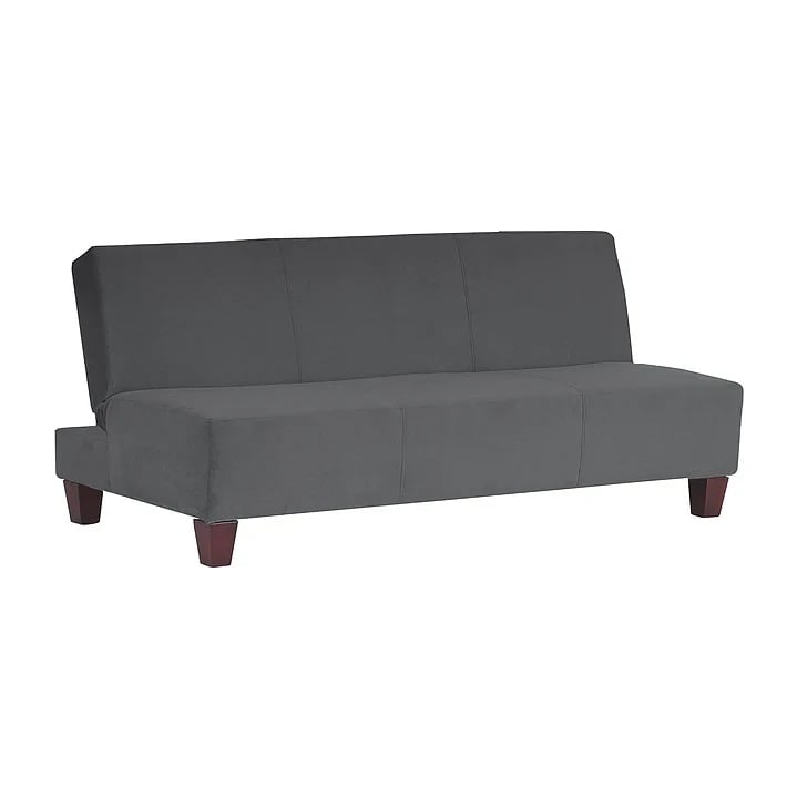 FUTON SOFA CAMA 3 CUERPOS TAPIZ GENOVA - SIN REPOSABRAZOS (GRAFITO) - 2