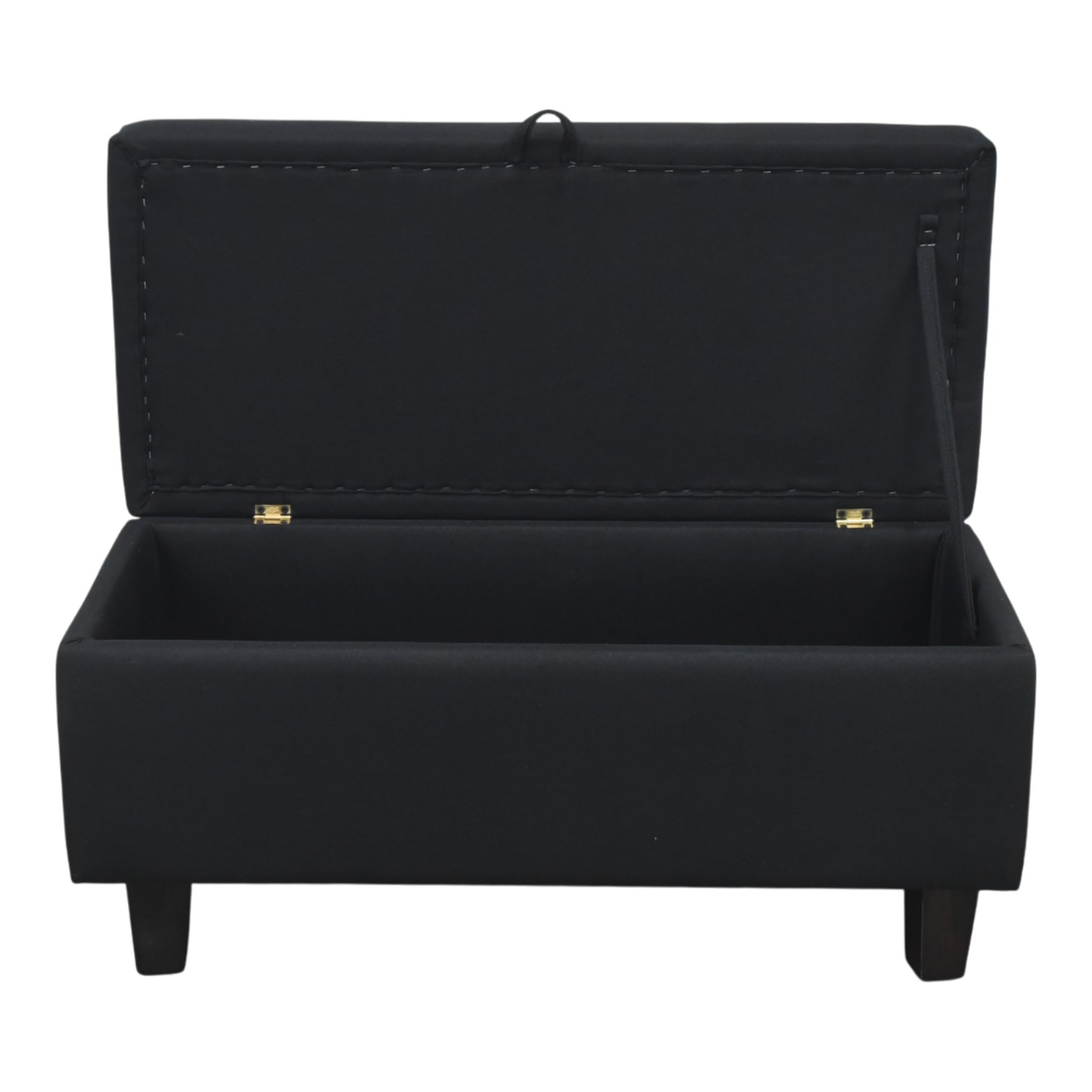 BANQUETA PIECERA  90 CM TAPIZ GENOVA (NEGRO) - 4