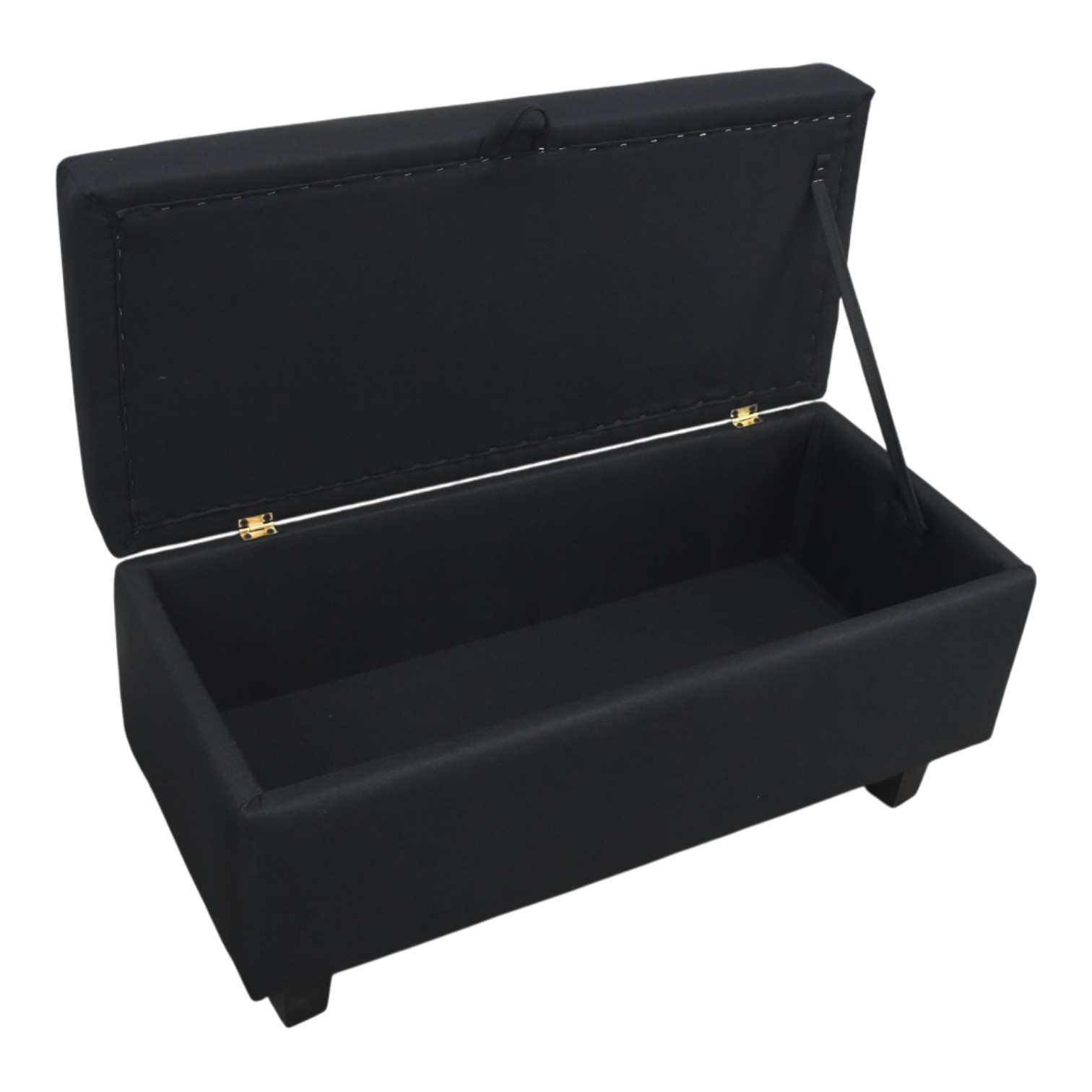 BANQUETA PIECERA  90 CM TAPIZ GENOVA (NEGRO) - 5
