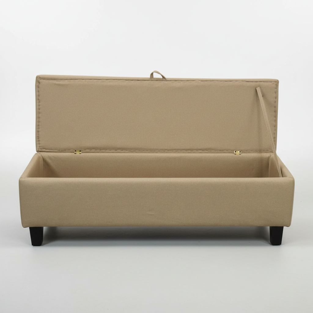 BANQUETA PIECERA  130 CM TAPIZ GENOVA (BEIGE) - 1
