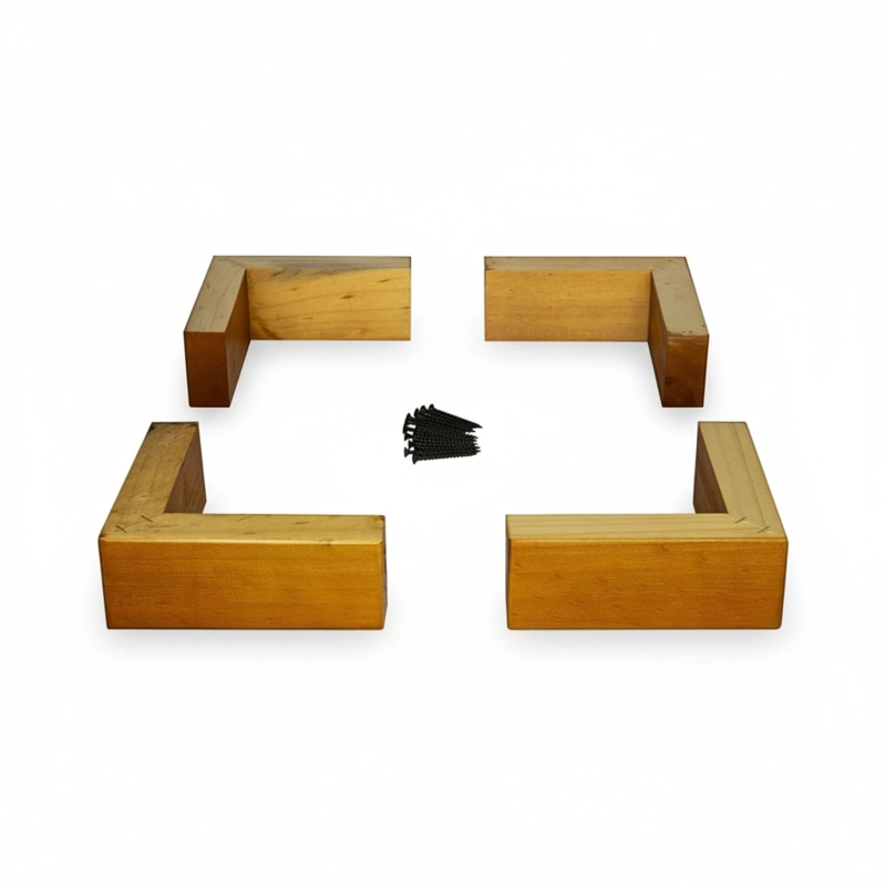 KIT 4 UNIDADES PATA PARA SILLON O BASE EUROPEA TIPO L 6,5 CM ALTURA - 1