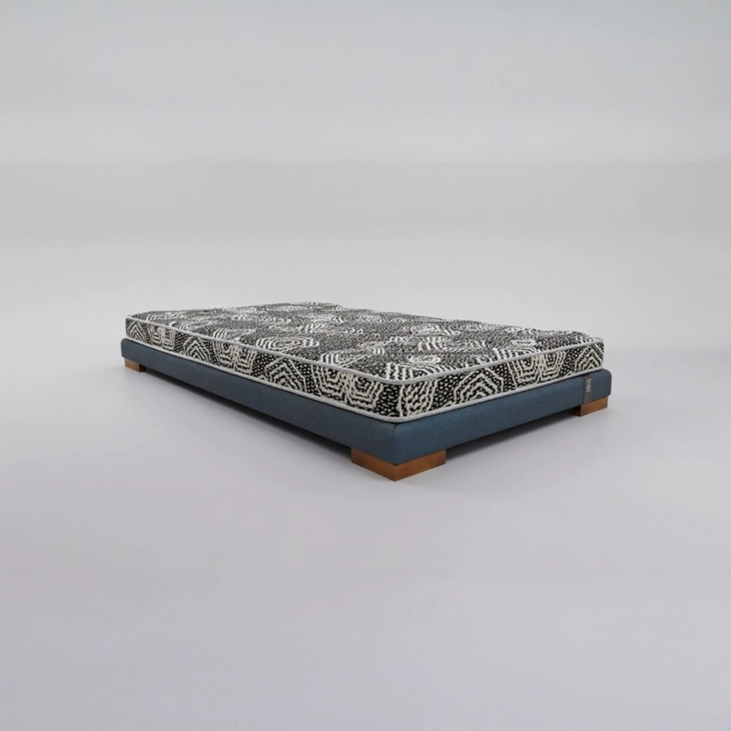 CAMA 1 PLAZA BOX 8 CM L180 cm + COLCHON MODELO IDEAL / CON PATAS DE 4.5 CM (GRIS) - 2