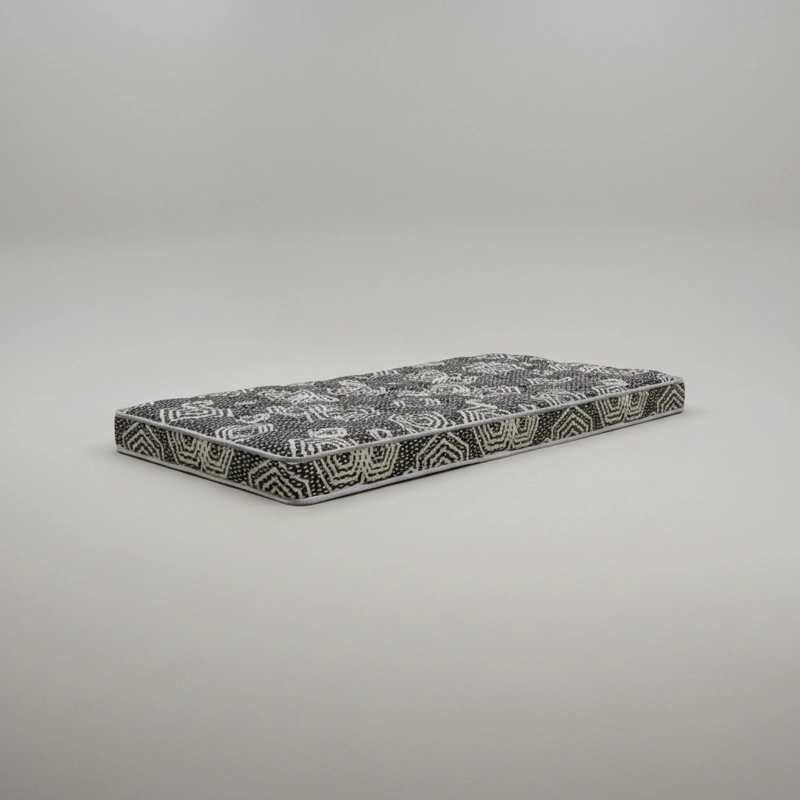 CAMA 1 PLAZA BOX 8 CM L180 cm + COLCHON MODELO IDEAL / CON PATAS DE 4.5 CM (GRIS) - 4