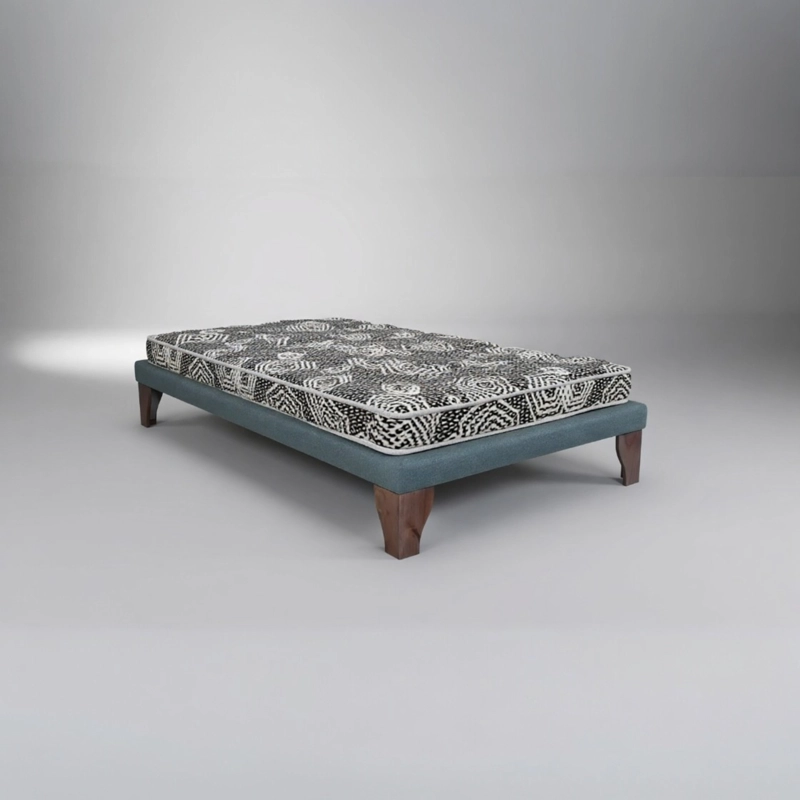 CAMA 1 PLAZA BOX 8 CM L180 CM + COLCHON MODELO IDEAL / CON PATAS DE 11 CM (GRIS) - 2