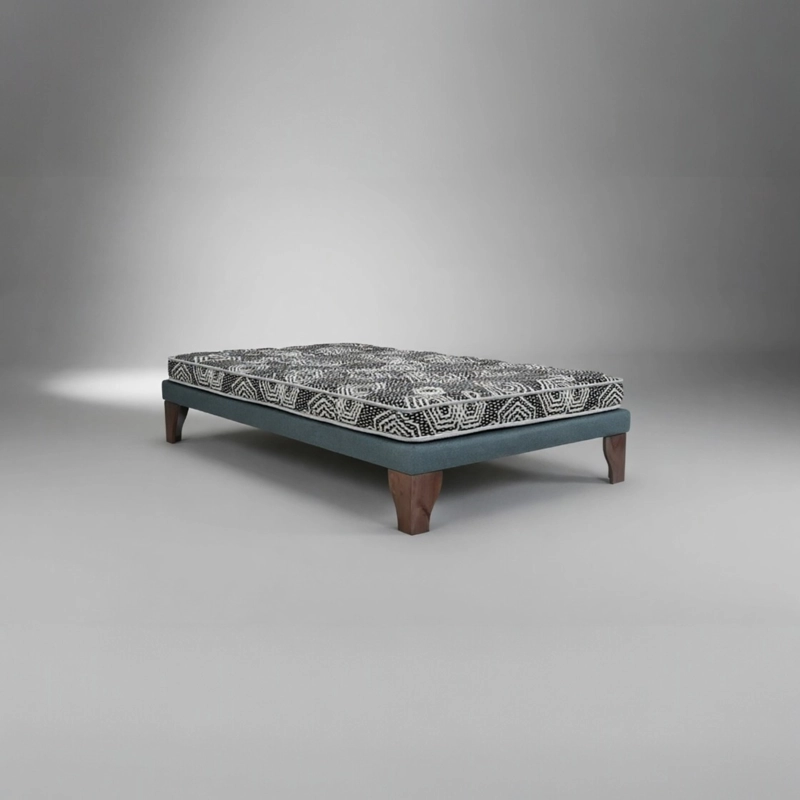 CAMA 1 PLAZA BOX 8 CM L180 CM + COLCHON MODELO IDEAL / CON PATAS DE 19.5 CM (GRIS) - 2