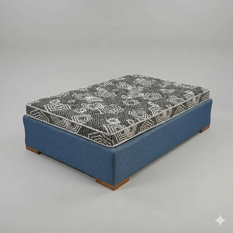CAMA 1 PLAZA BOX 30 CM L190 CM + COLCHON MODELO IDEAL / CON PATAS DE 4.5 CM (GRIS) - 2