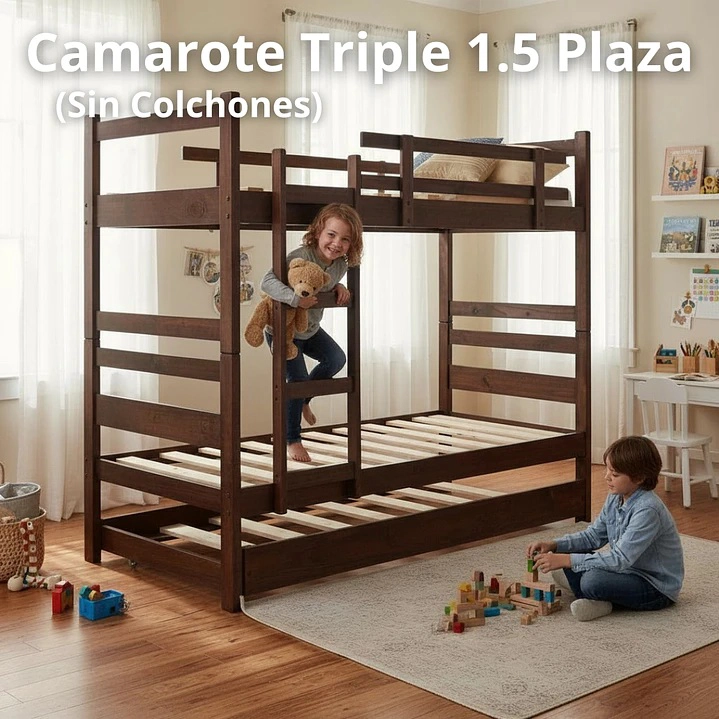 CAMAROTE DESMONTABLE TRIPLE L210 CM / 1.5 PLAZA - 1