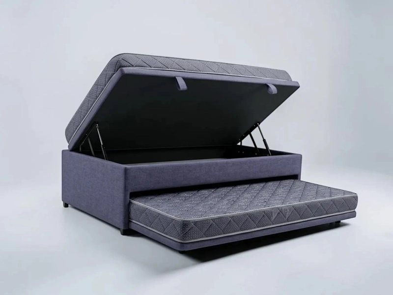 CAMA NIDO BAUL TRIPLE 1.5 PLAZA - 200 CM ARRIBA / 190 CM ABAJO + COLCHON IDEAL - 1