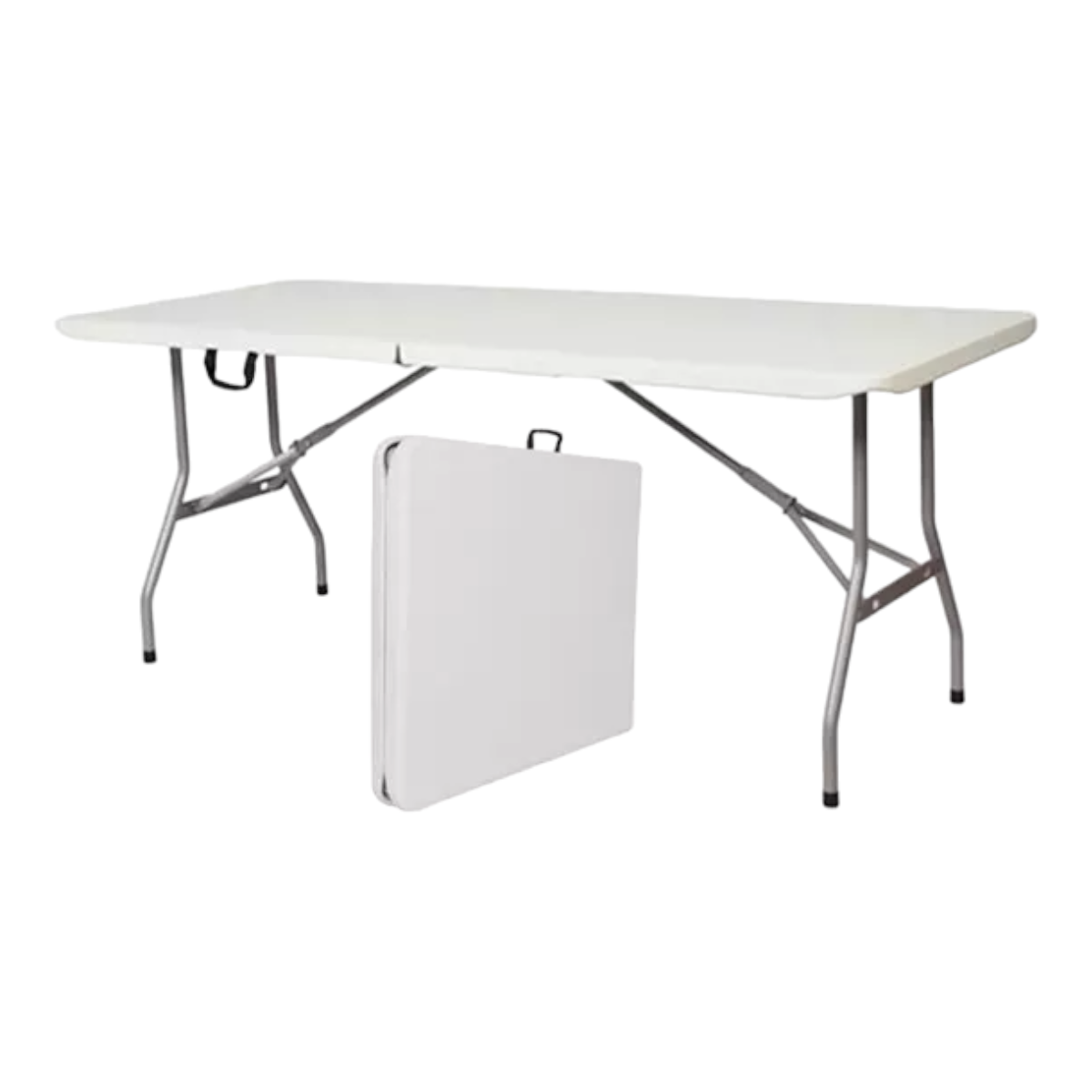 MESA PLEGABLE TIPO MALETA 1.83 CM CAMPING EVENTOS MULTIUSOS ACERO - 1