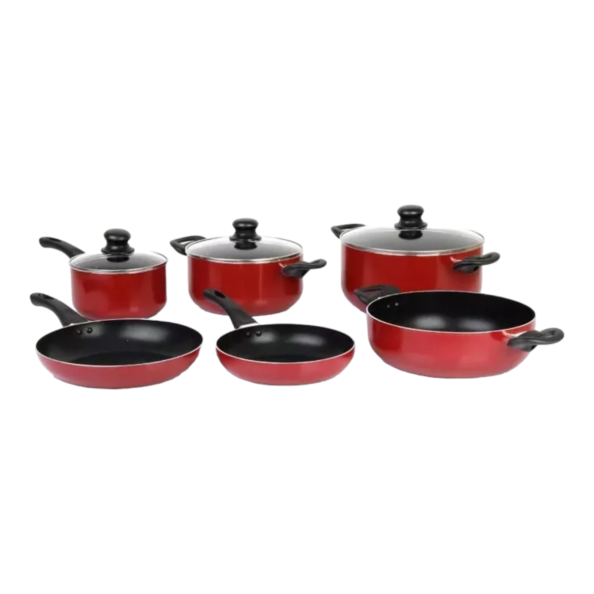 BATERÍA DE COCINA 9 PIEZAS MARMICOC ANTIADHERENTE SILDE ROJO - 2