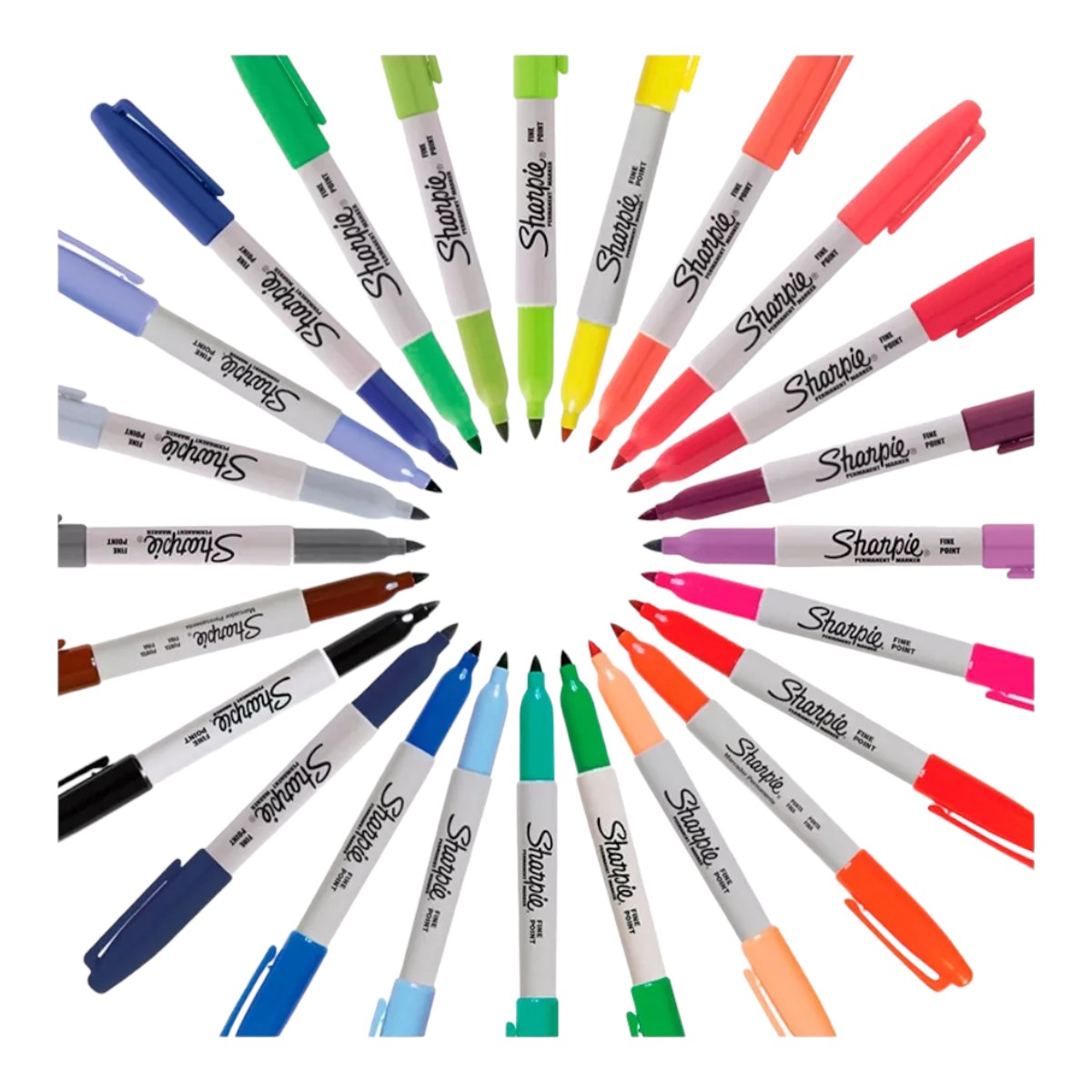 SET 24 MARCADORES SHARPIE PUNTA FINA COLORES SURTIDOS - 2
