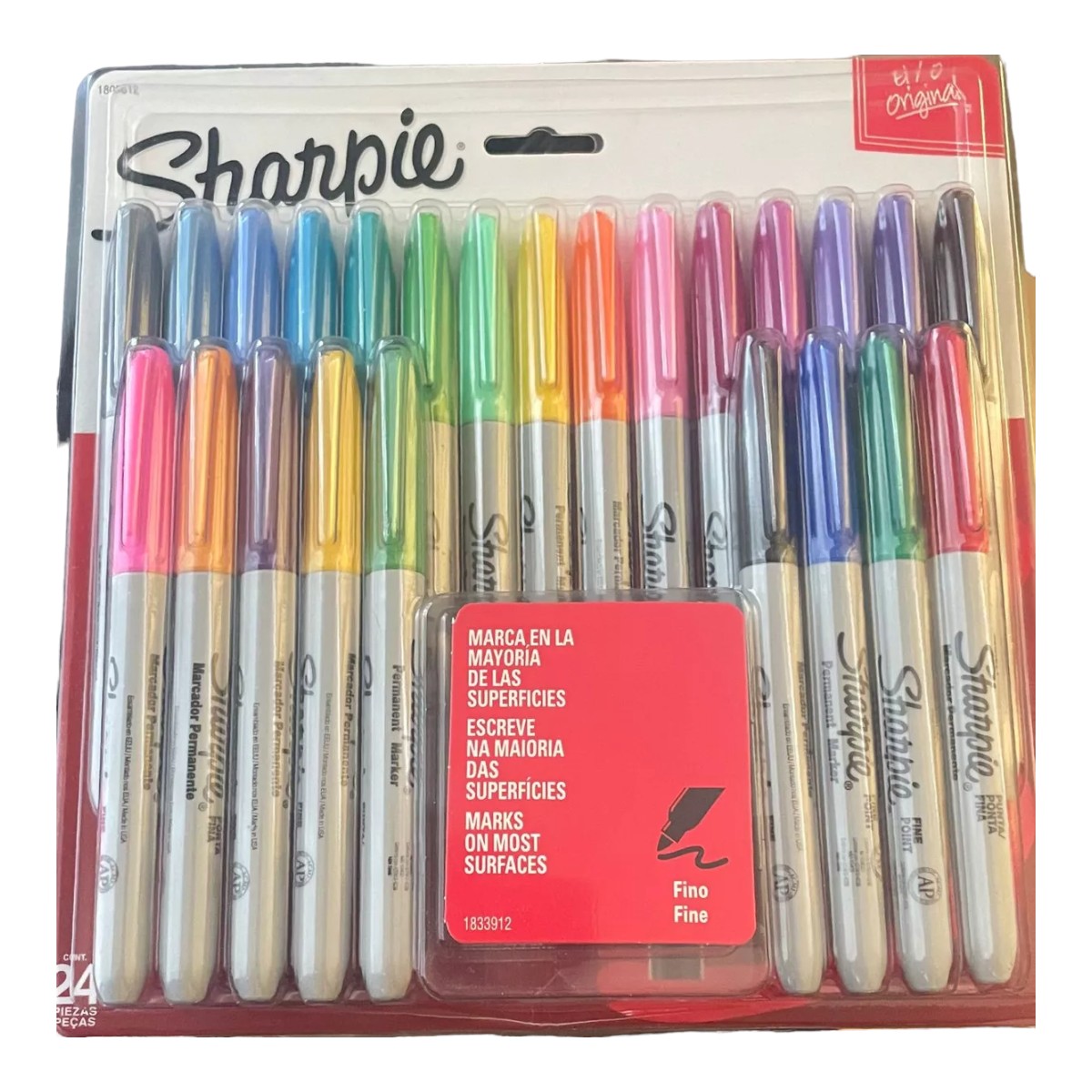 SET 24 MARCADORES SHARPIE PUNTA FINA COLORES SURTIDOS - 3
