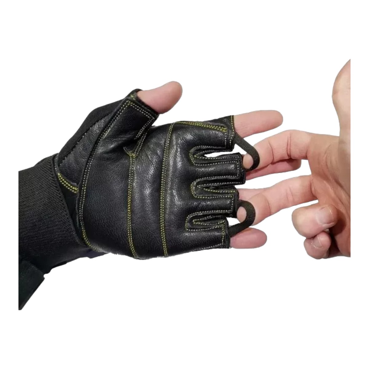 GUANTES GYM DRB CUERO ENTRENAMIENTO PESAS FITNESS KING - 3