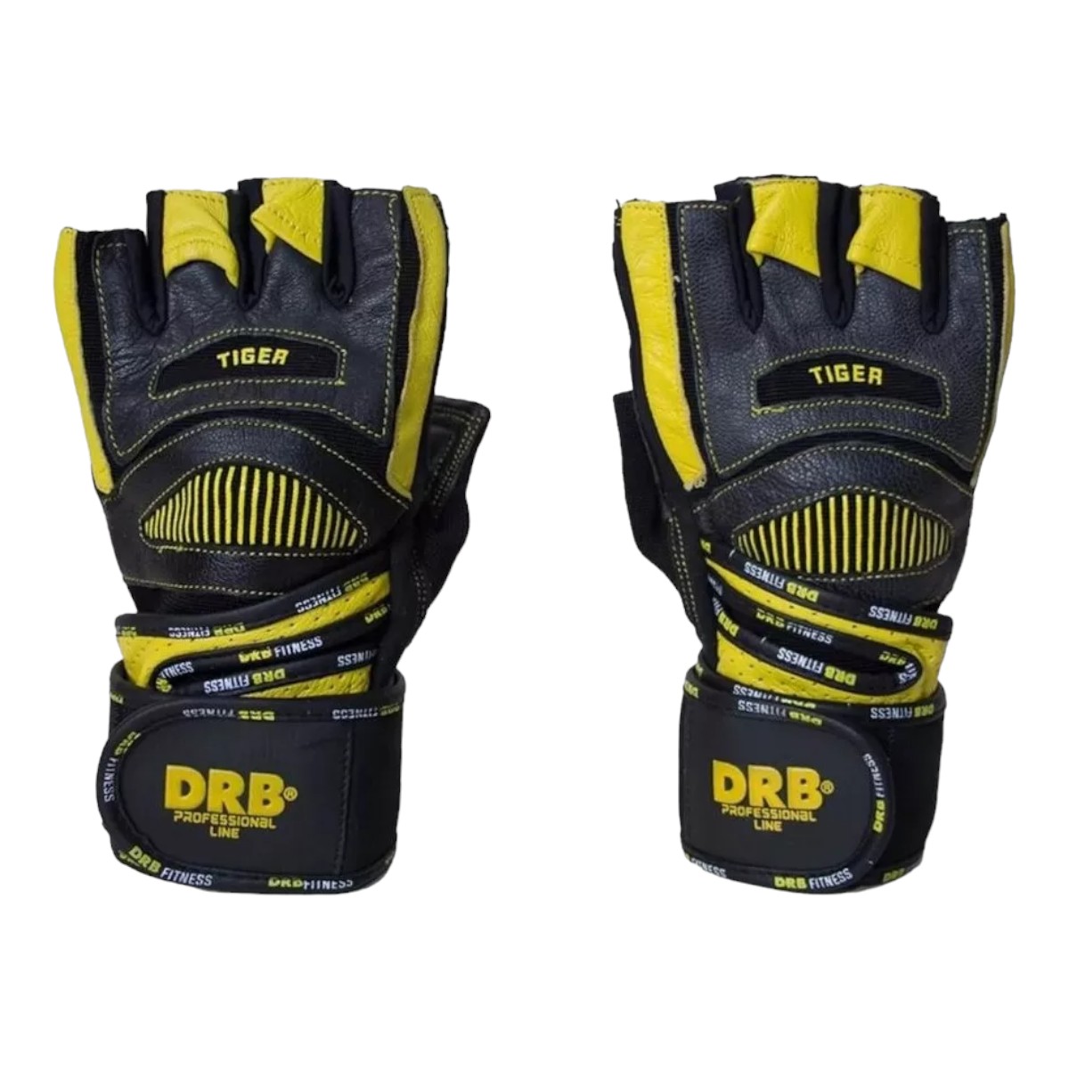 GUANTES PESAS DRB GYM ENTRENAMIENTO GIMNASIO TIGER PRO CUERO - 3