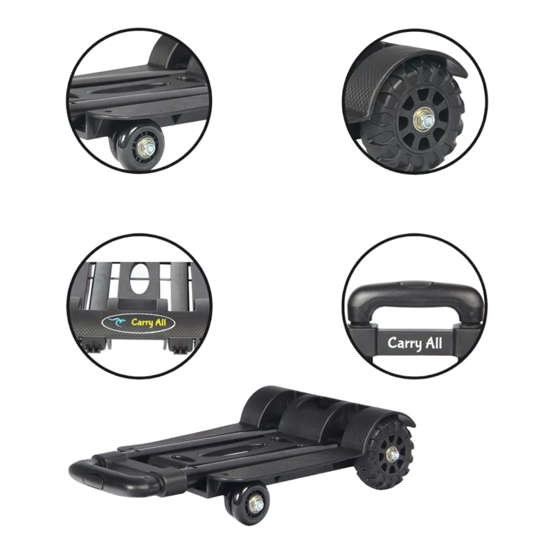CARRO DE CARGA PLEGABLE PLATAFORMA 65 KILOS YEGUA CON AMARRE - 4