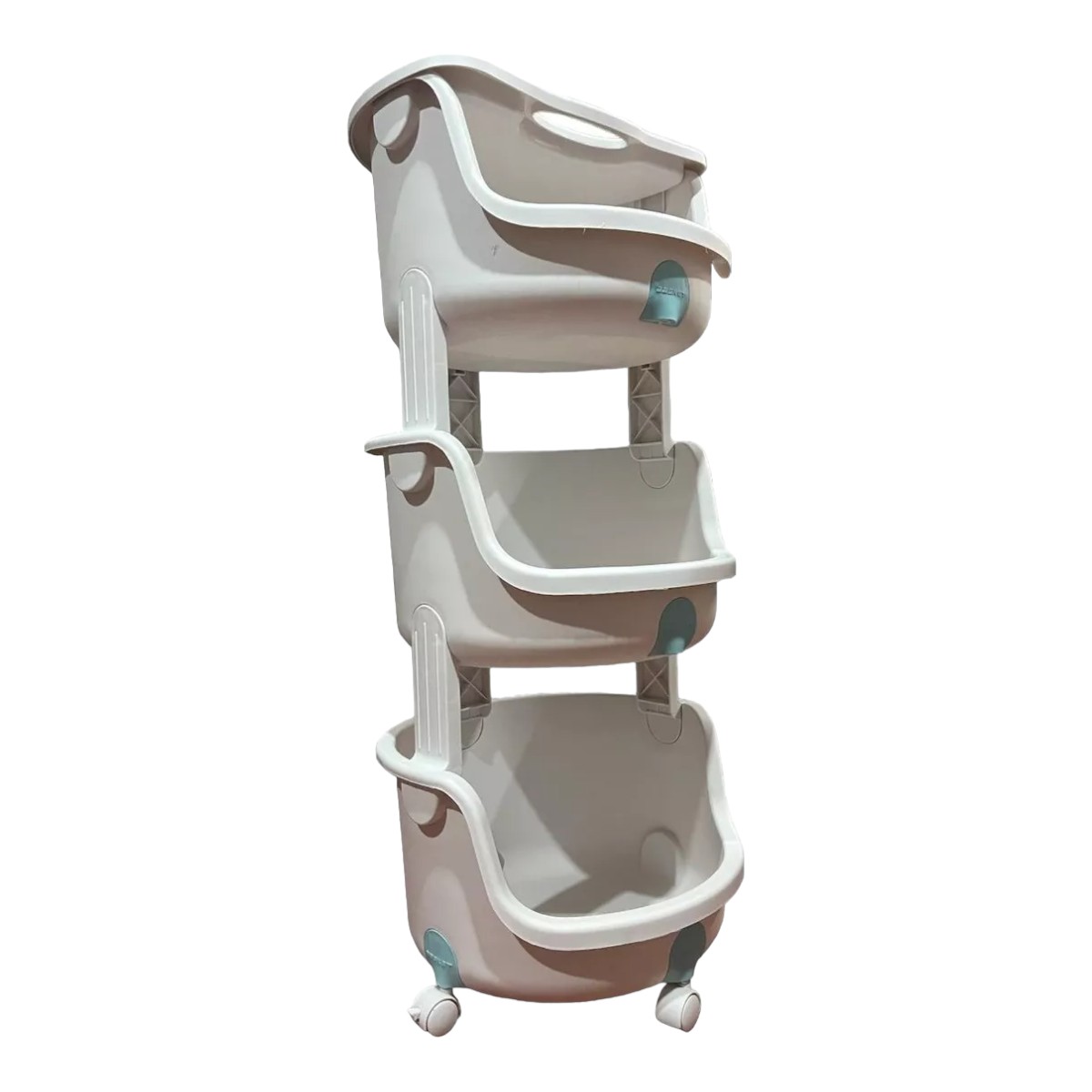 MUEBLE ORGANIZADOR 3 NIVELES CON RUEDAS ESTILO REDONDO - 1