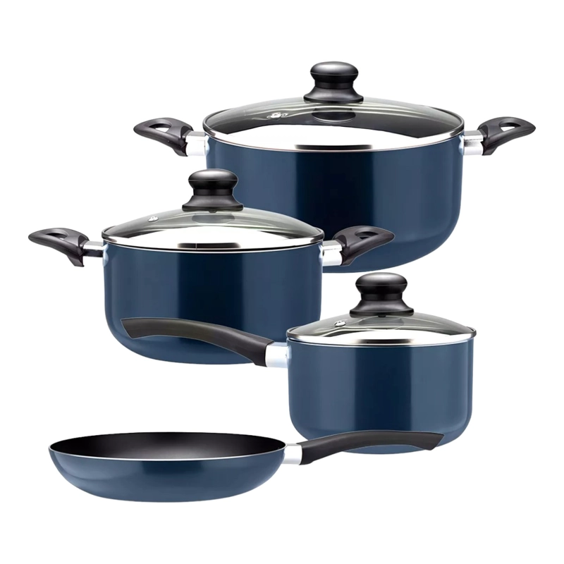 MARMICOC SLIDE BATERÍA COCINA 7 PIEZAS ALUMINIO AZUL MARINO - 1