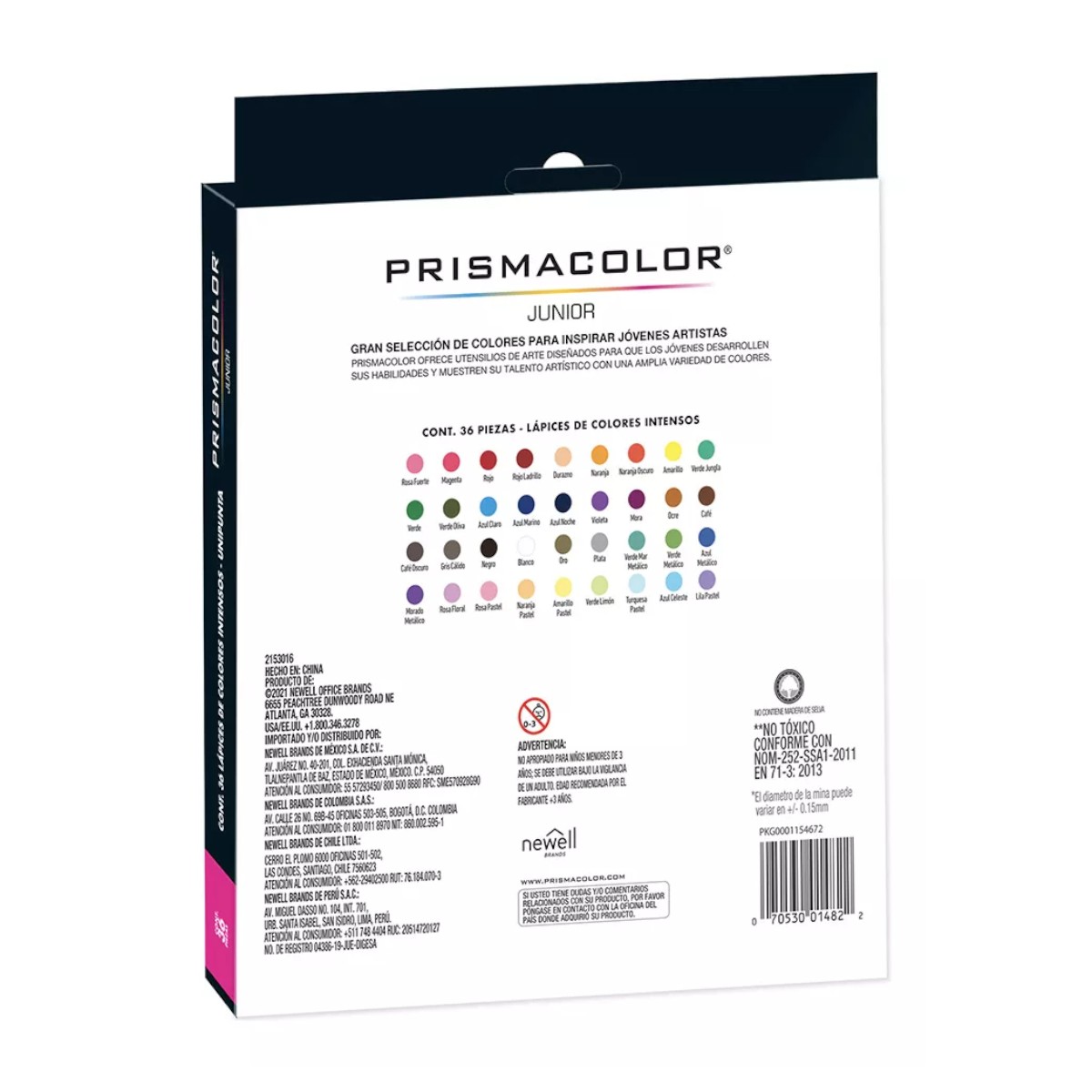 SET 36 LAPICES DE COLOR PRISMACOLOR JR. COLORES SURTIDOS - 2