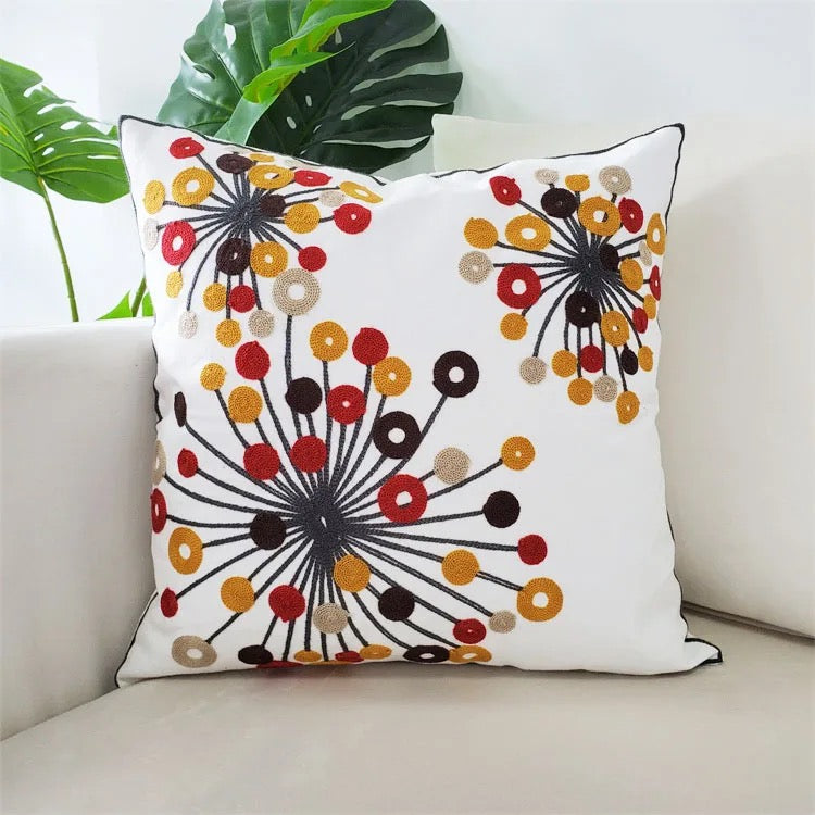 FUNDA COJÍN HOMESTORE BORDADA DIENTE LEÓN RAINBOW 45 X 45 CM MULTICOLOR - 1