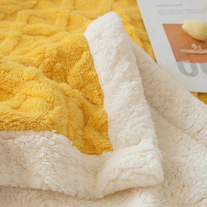 FRAZADA HOMESTORE CHIPORRO 230 X 200 CM AMARILLO - 2