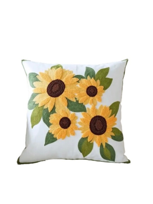 FUNDA COJÍN HOMESTORE BORDADA MARAVILLAS 45 X 45 CM MULTICOLOR - 1