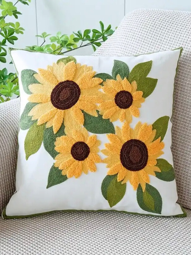 FUNDA COJÍN HOMESTORE BORDADA MARAVILLAS 45 X 45 CM MULTICOLOR - 2