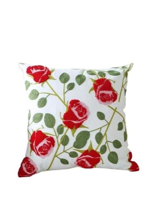 COJÍN HOMESTORE BORDADO ROSAL 45 X 45 CM MULTICOLOR - 1