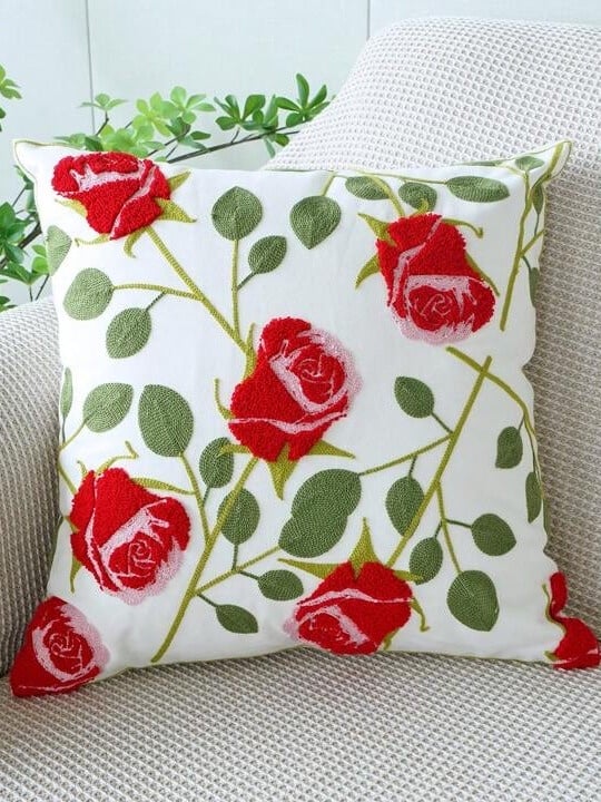 COJÍN HOMESTORE BORDADO ROSAL 45 X 45 CM MULTICOLOR - 2