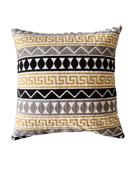 FUNDA COJÍN HOMESTORE BORDADA PRECOLOMBINO 45 X 45 CM MULTICOLOR - 1