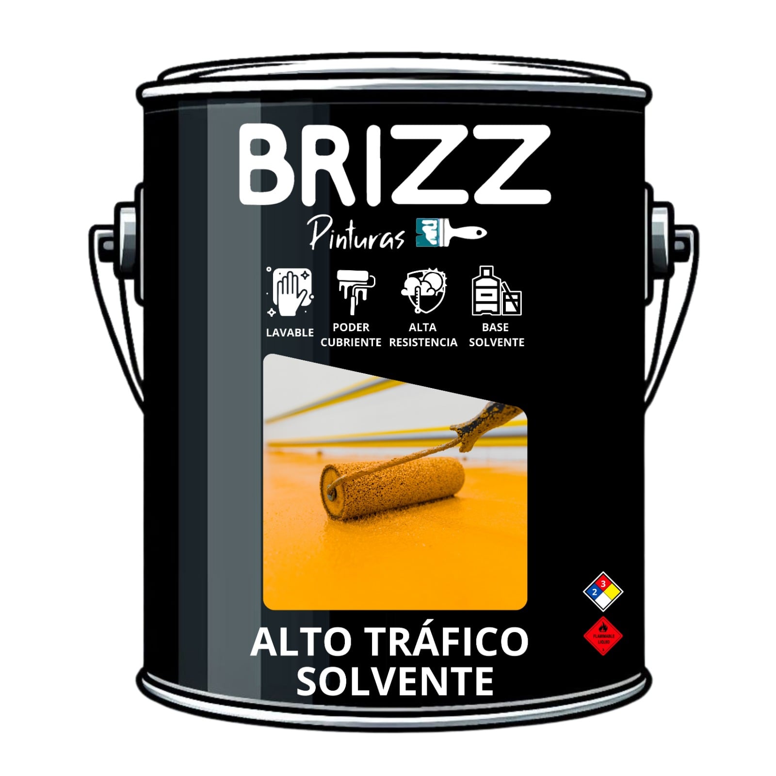PINTURA BAUM/BRIZZ AZUL ALTO TRAFICO SOLVENTE TINETA 16 L - 1