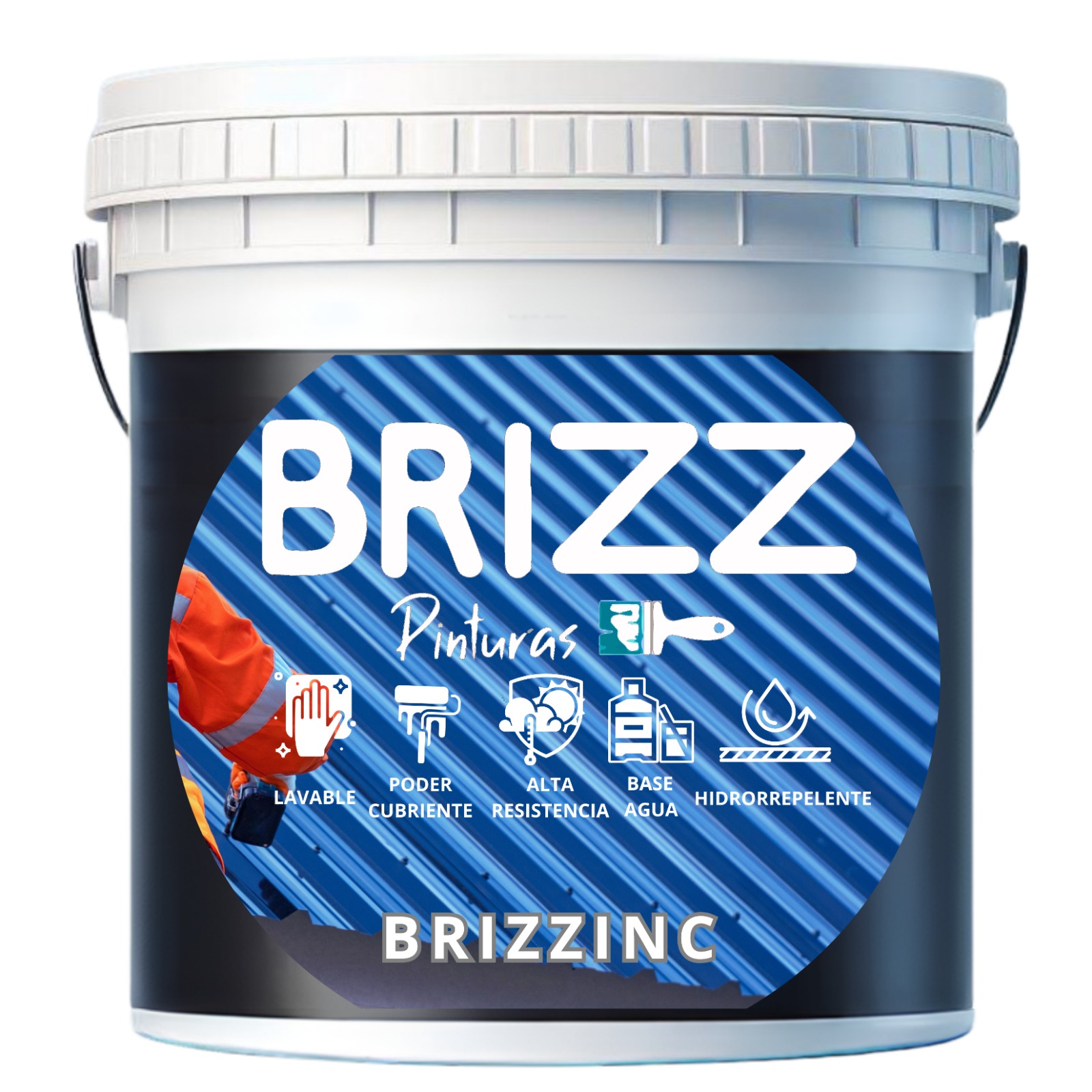 PINTURA BAUM/BRIZZ VERDE MUSGO PARA TECHO BRIZZINC TINETA 16 L - 1