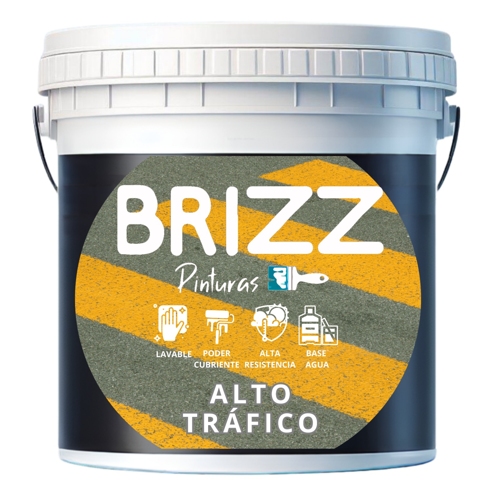PINTURA BAUM/BRIZZ ROJO BERMELLON ALTO TRAFICO BASE AGUA GALÓN 4 L - 1