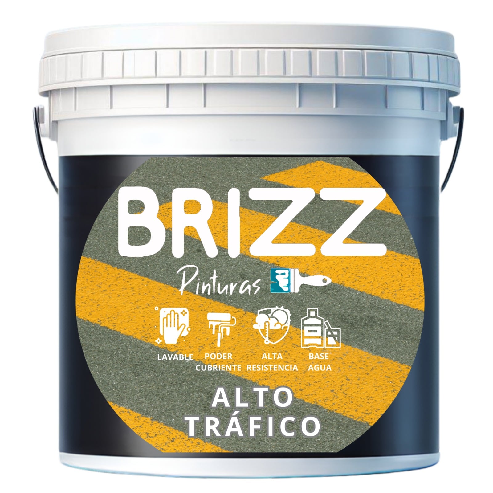 PINTURA BAUM/BRIZZ ROJO COLONIAL ALTO TRAFICO BASE AGUA TINETA 16 L - 1