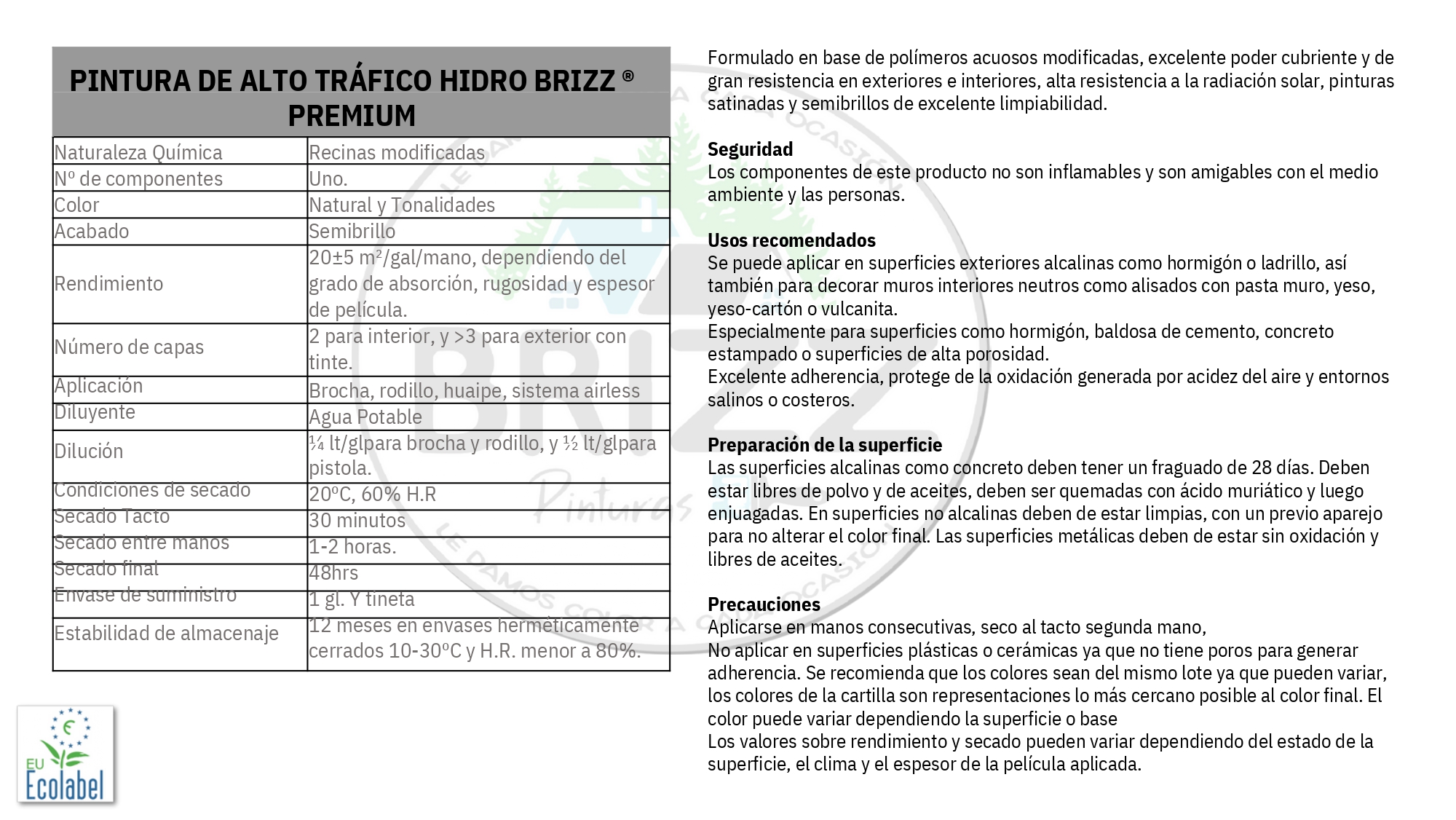 PINTURA BAUM/BRIZZ ROJO BERMELLON ALTO TRAFICO HIDROREPELENTE TINETA 16 L - 4