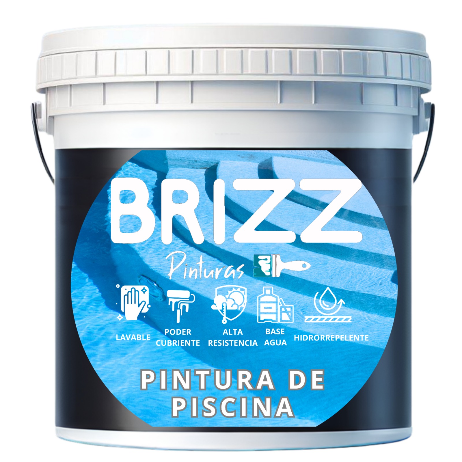 PINTURA BAUM/BRIZZ NEGRO PARA PISCINA TINETA 16 L - 1