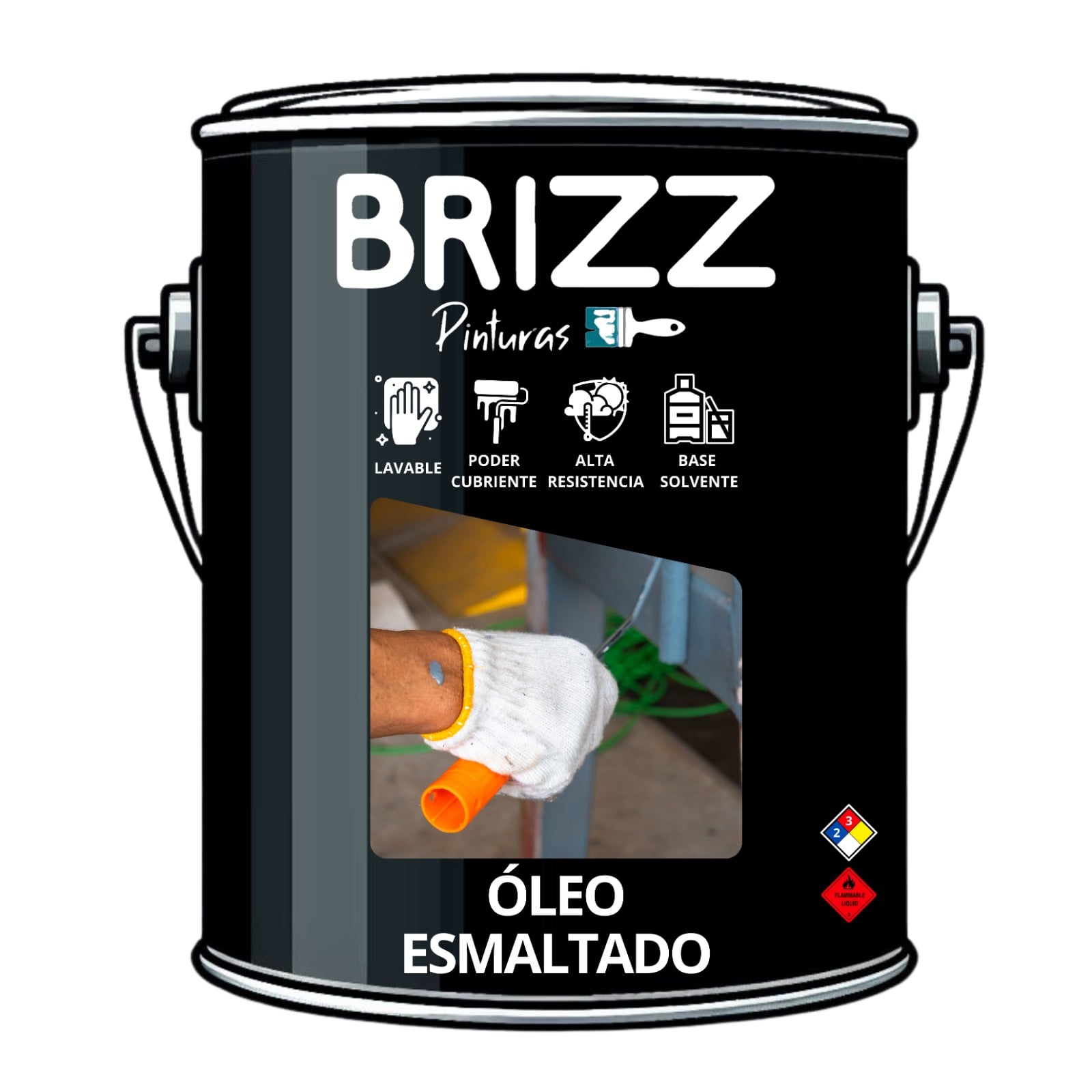 PINTURA BAUM/BRIZZ GRIS OLEO ESMALTADO TINETA 16 L - 1