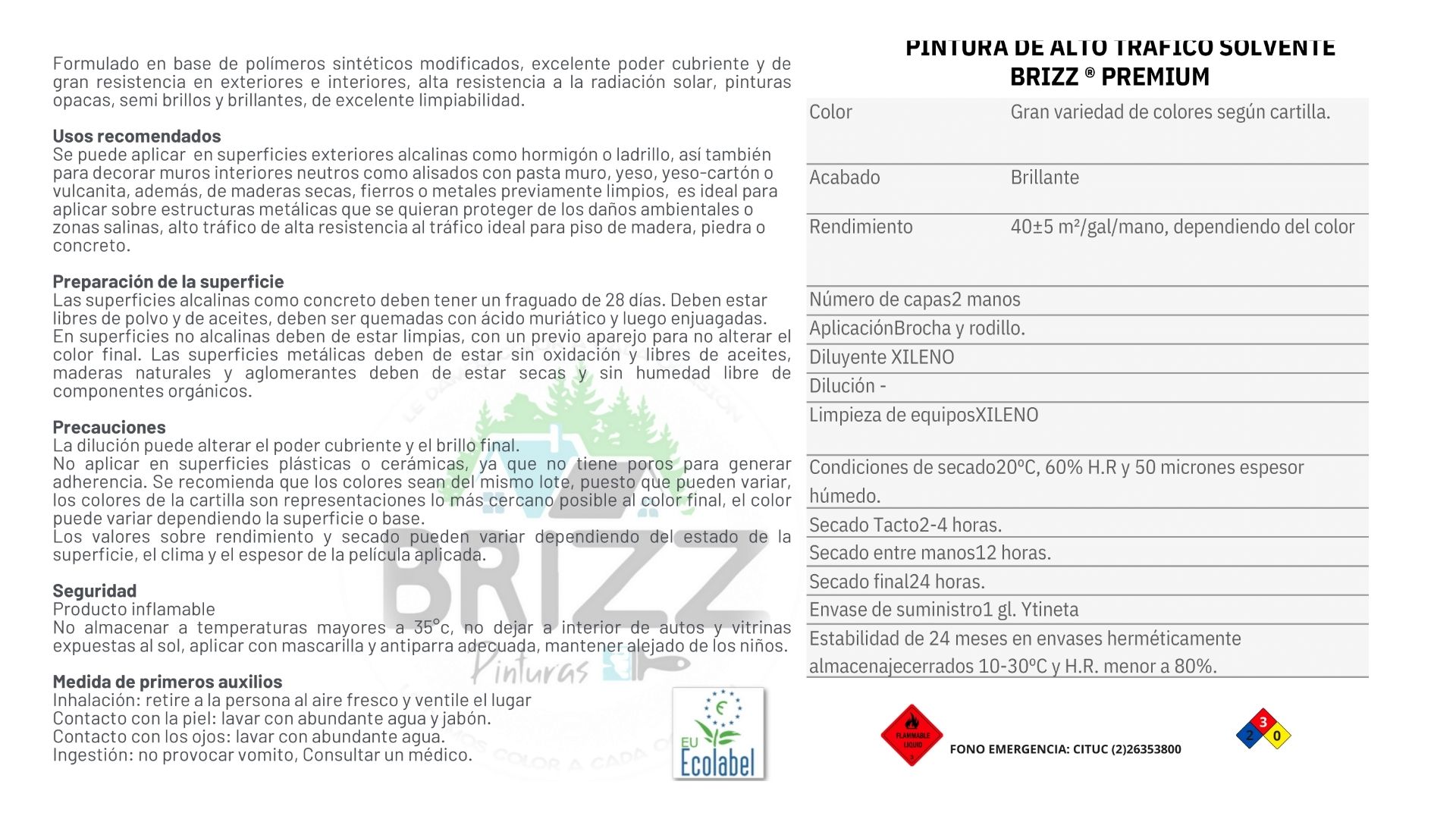 PINTURA BAUM/BRIZZ GRIS ALTO TRAFICO SOLVENTE GALÓN 4 L - 4