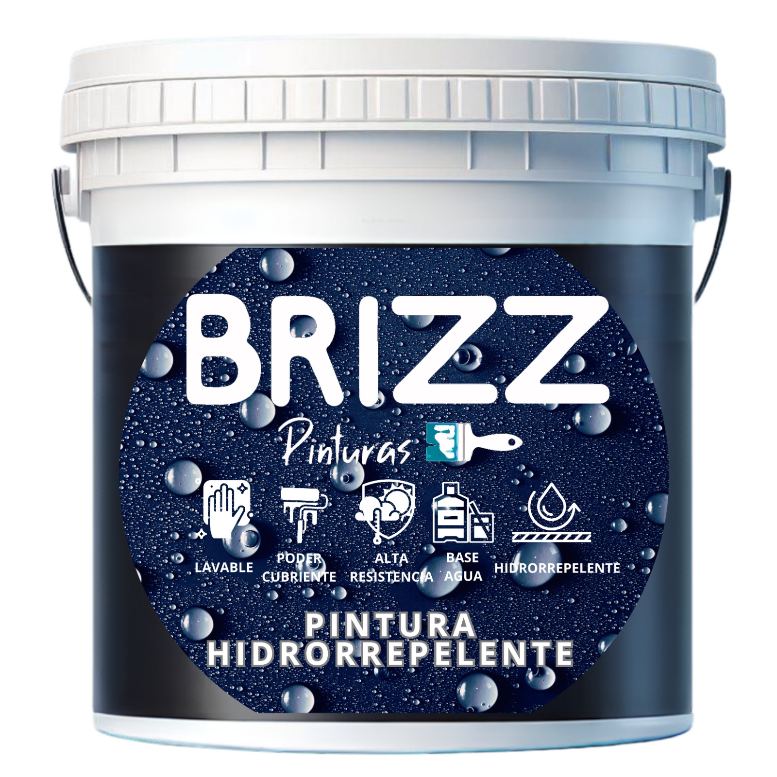 PINTURA BAUM/BRIZZ BLANCO ESMALTE AL AGUA HIDROREPELENTE TINETA 16 L - 1