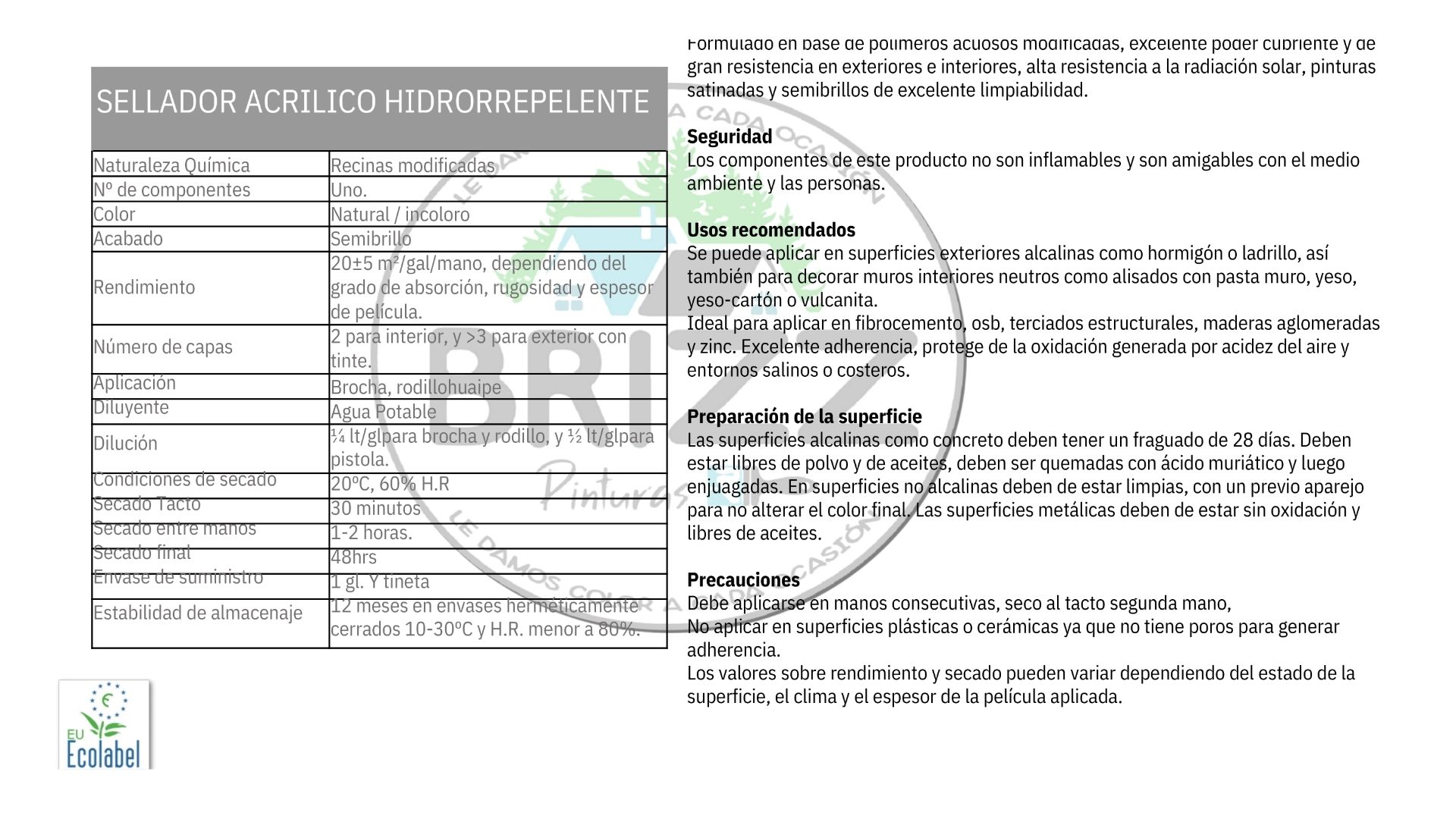 SELLADOR BAUM HIDROREPELENTE TINETA 16L BRIZZ - 4