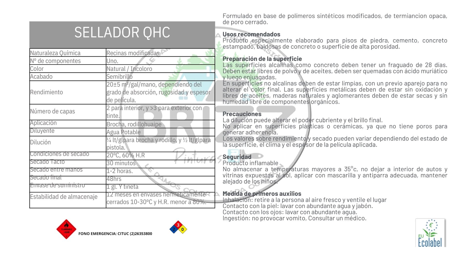 SELLADOR BAUM QHC GALÓN 4L BRIZZ - 4