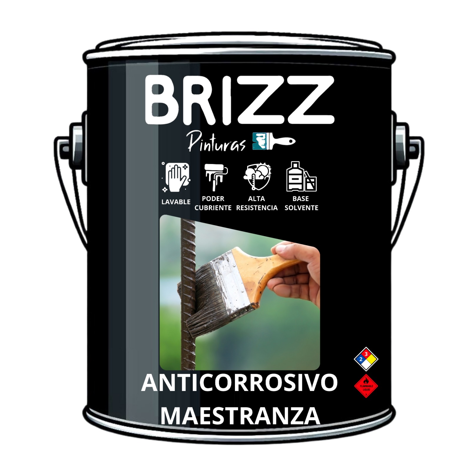 ANTICORROSIVO BAUM MAESTRANZA “GRIS CLARO” GALÓN 4L BRIZZ - 1