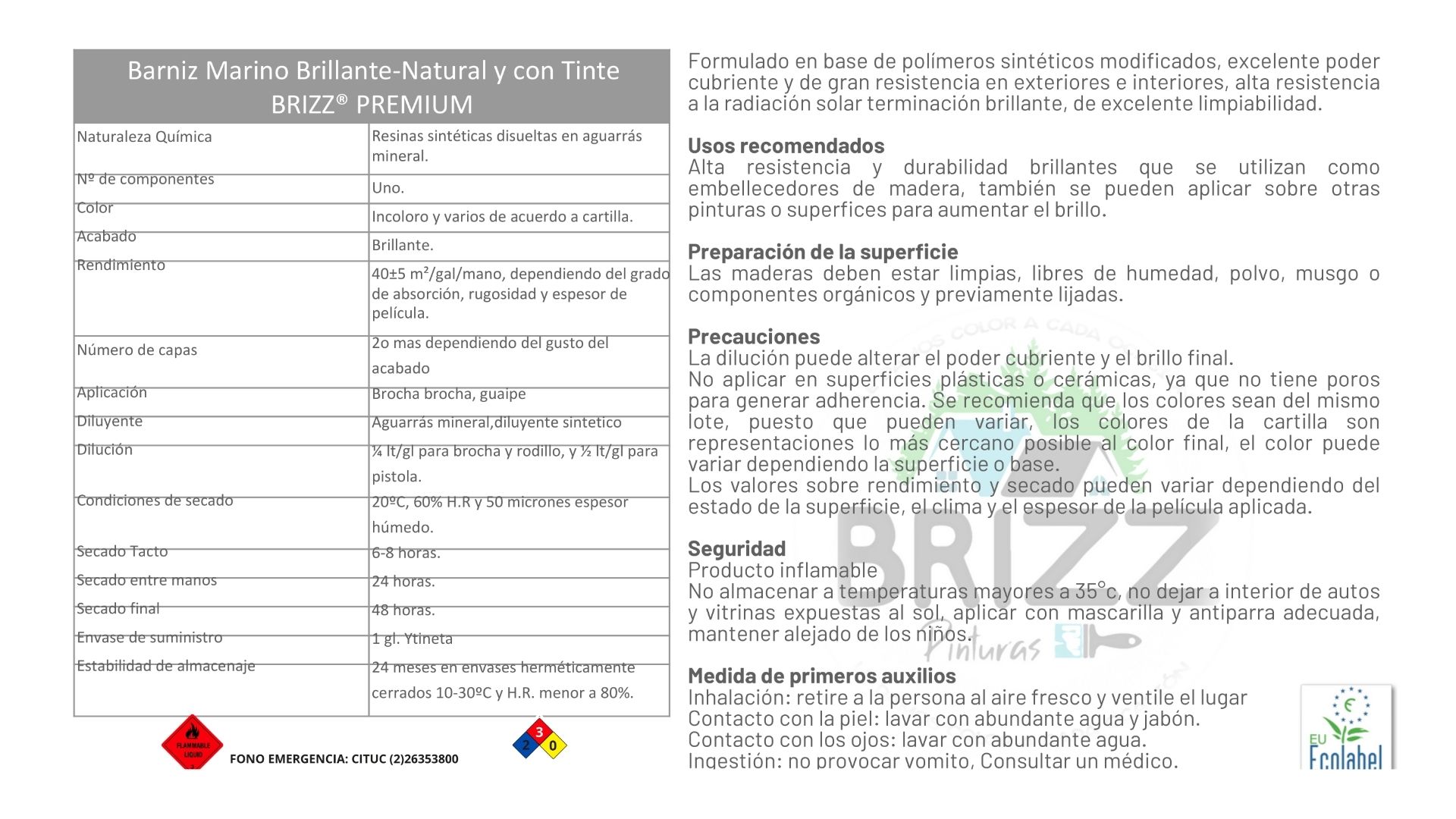 BARNIZ BAUM BRIZZ MARINO “NOGAL” TINETA 16 L - 4