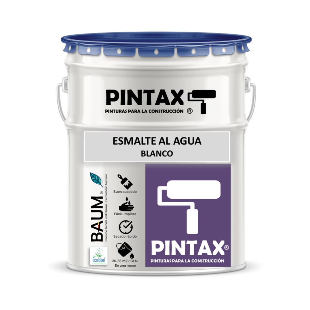 ESMALTE AL AGUA PINTAX/BAUM BLANCO 16 LITROS - 1