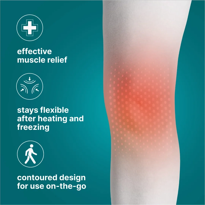FUNDA DE GEL TERMORREGULADOR PARA RECUPERACION DE RODILLA LARGA, REUTILIZABLE Y TALLA UNICA - 2