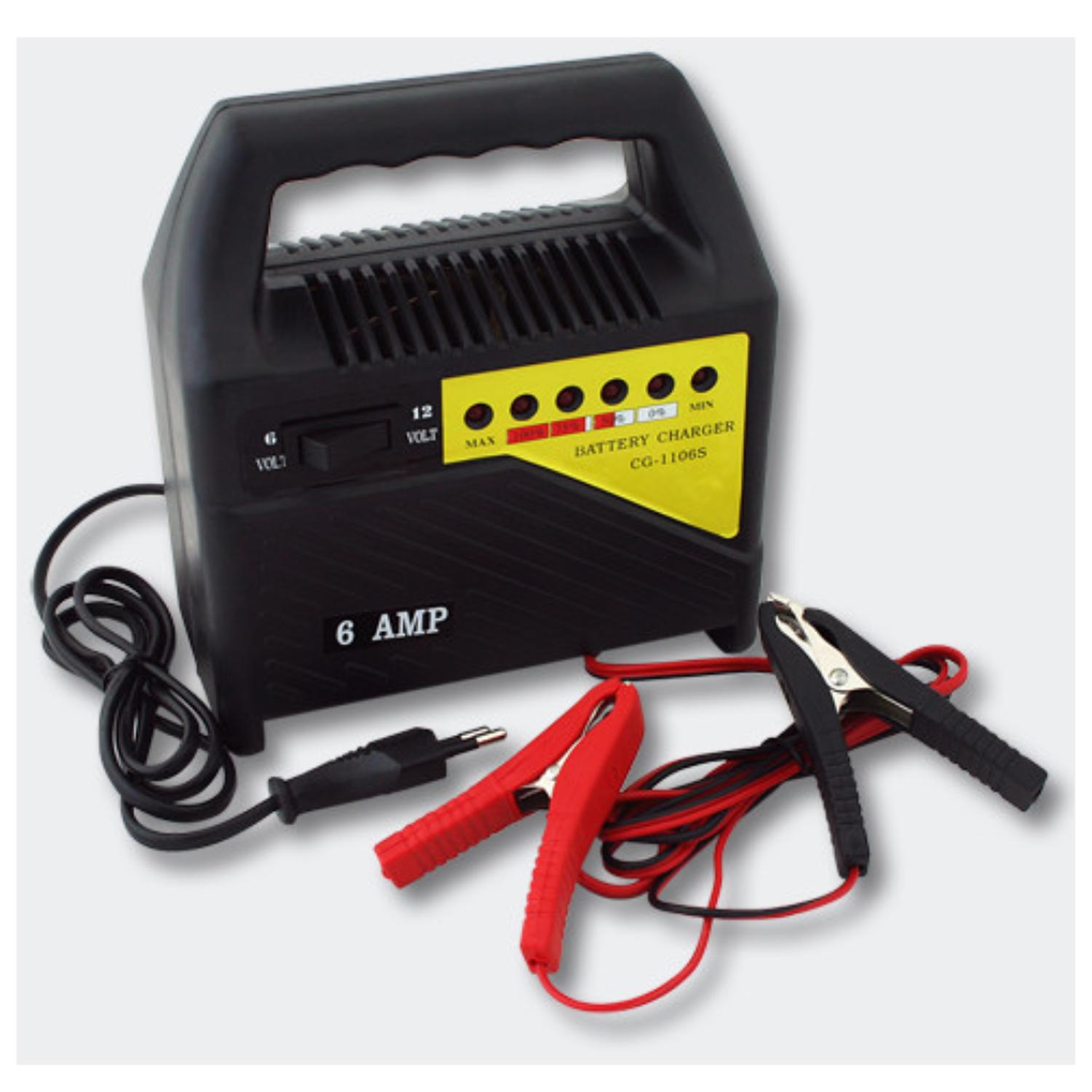 CARGADOR DE BATERIA AUTO 6 AMP 12V - 1